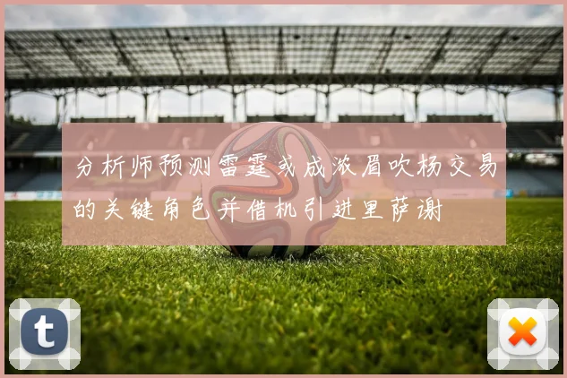 分析师预测雷霆或成浓眉吹杨交易的关键角色并借机引进里萨谢